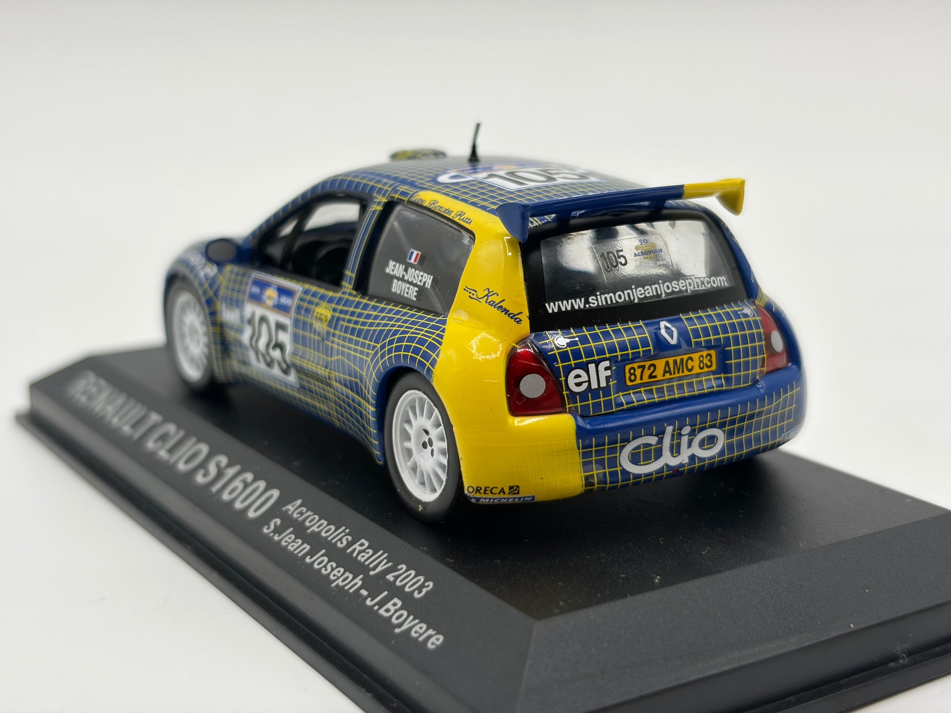 1/43 2003 Renault Clio S1600 - Acropolis Rally - Jean-Joseph / Boyere | Model Rally Car
