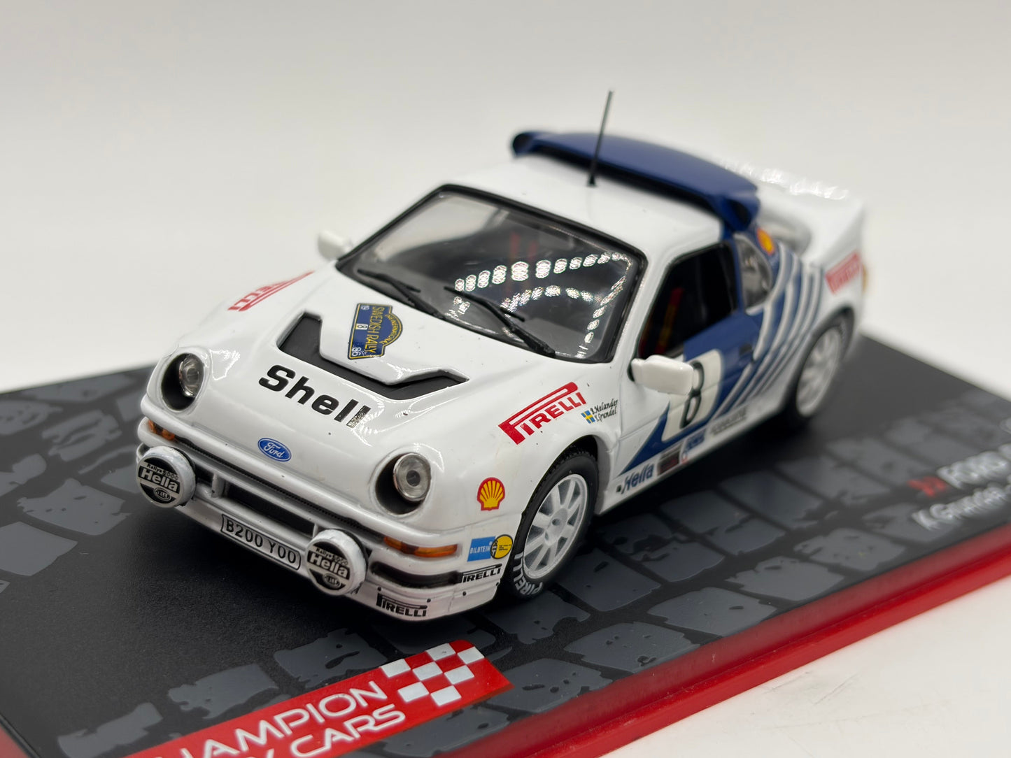 1/43 1986 Ford RS200 - Sweden Rally - Grundel / Melander | Model Rally Car
