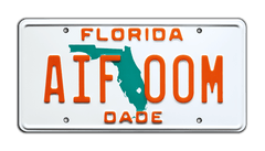 AIF OOM - Miami Vice Crockett's Ferrari Testarossa | License Plate