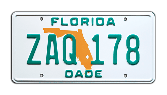 ZAQ 178 - Miami Vice - Crockett's Ferrari Daytona | License Plate
