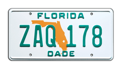 ZAQ 178 - Miami Vice - Crockett's Ferrari Daytona | License Plate