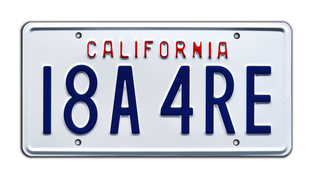 I8A 4RE - 90210 - Steve's Corvette | License Plate