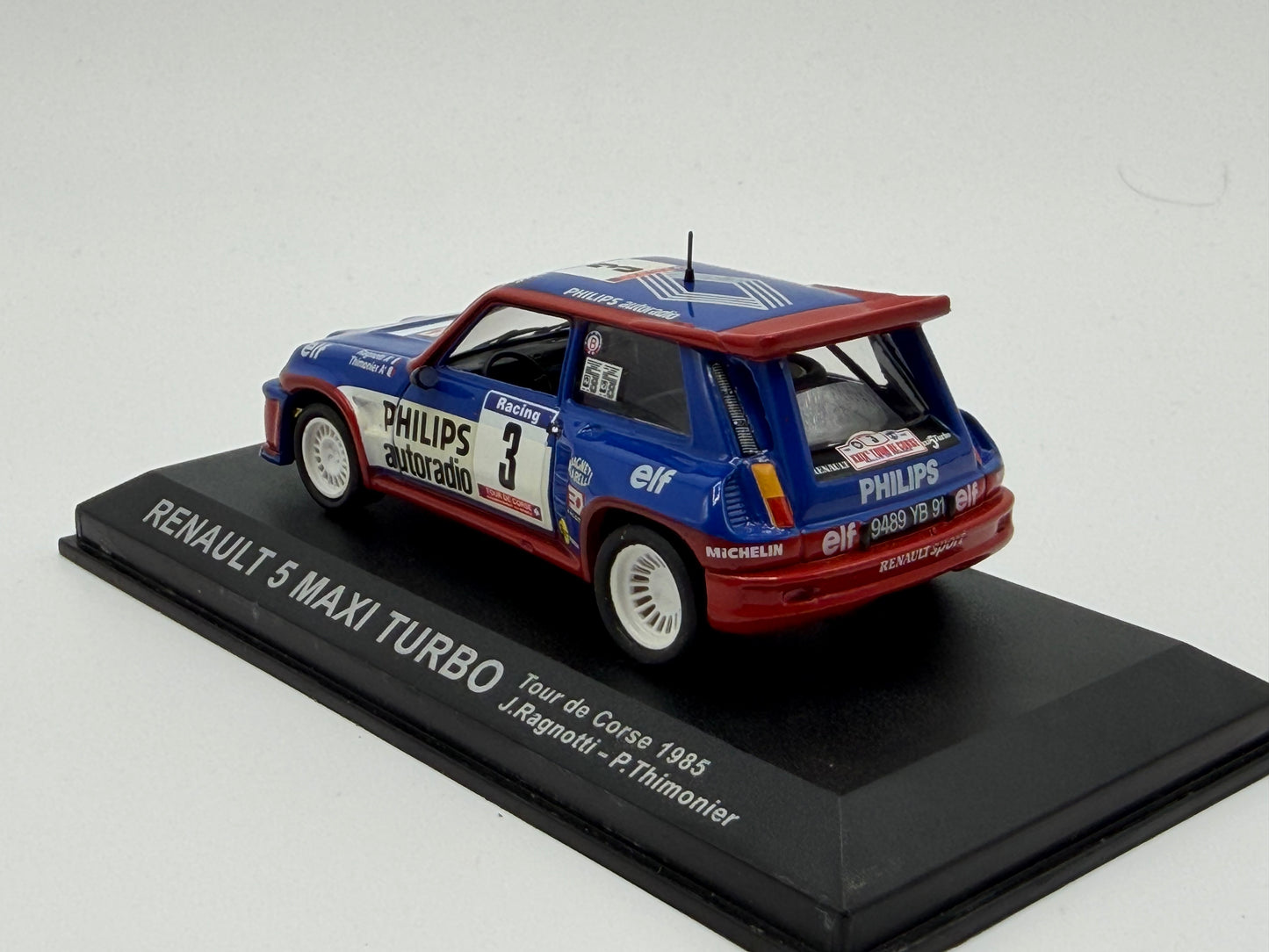 1/43 1985 Renault 5 Maxi Turbo - Tour de Corse - Ragnotti / Thimonier | Model Rally Car
