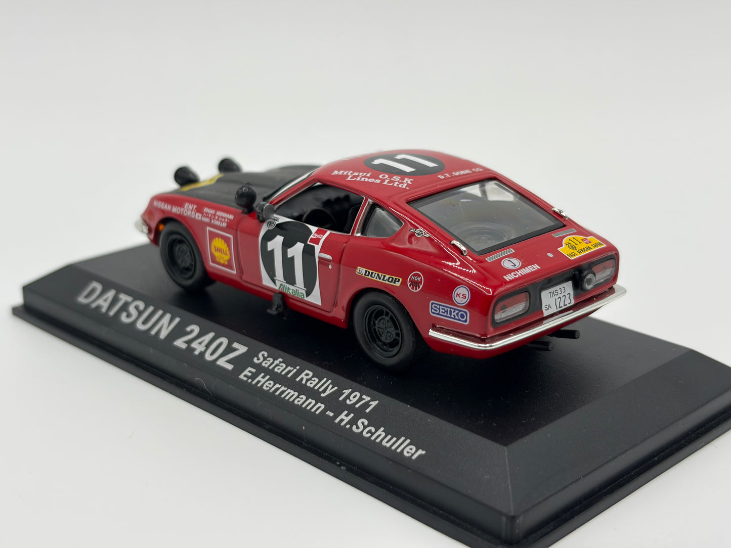 1/43 1971 Datsun 240Z - Safari Rally - Herrmann / Schuller | Model Rally Car