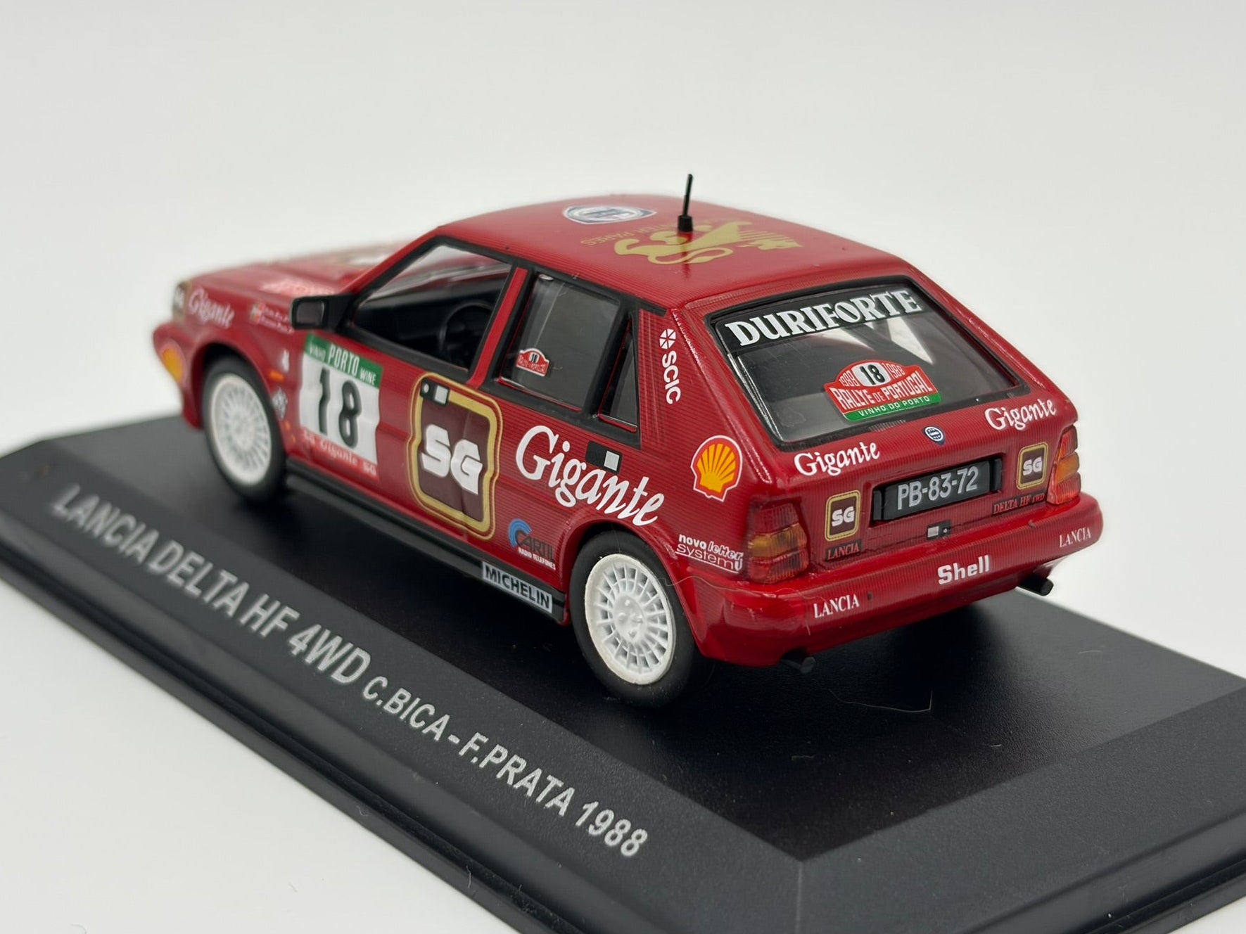 1/43 1988 Lancia Delta HF 4WD - Portugal Rally - Bica / Prata | Model Rally Car