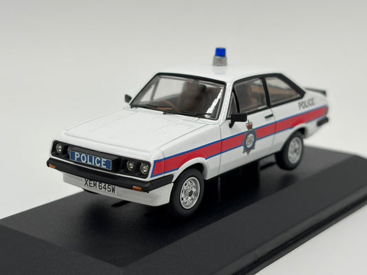 1/43 1981 Ford Escort Mk2 RS2000 - Merseyside Police - Corgi Vanguards | Model Car