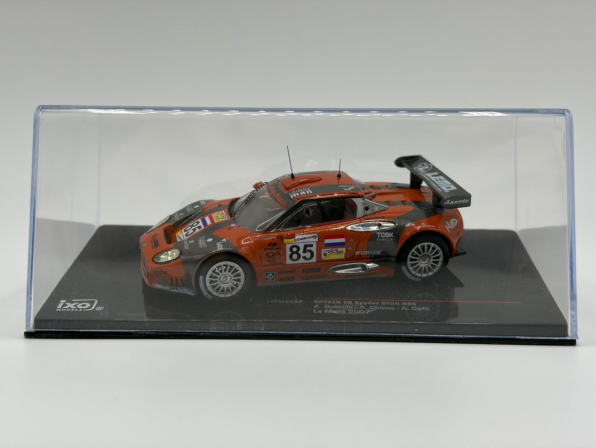 1/43 2007 Spyker C8 Spyder GT-2-R - Belicchi / Chiesa / Caffi - IXO | Model Le Mans Car