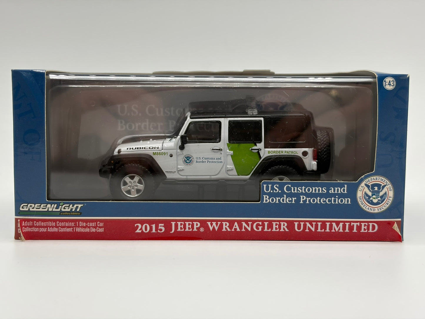 1/43 2015 Jeep Wrangler Unlimited - US Border Patrol | Model Car