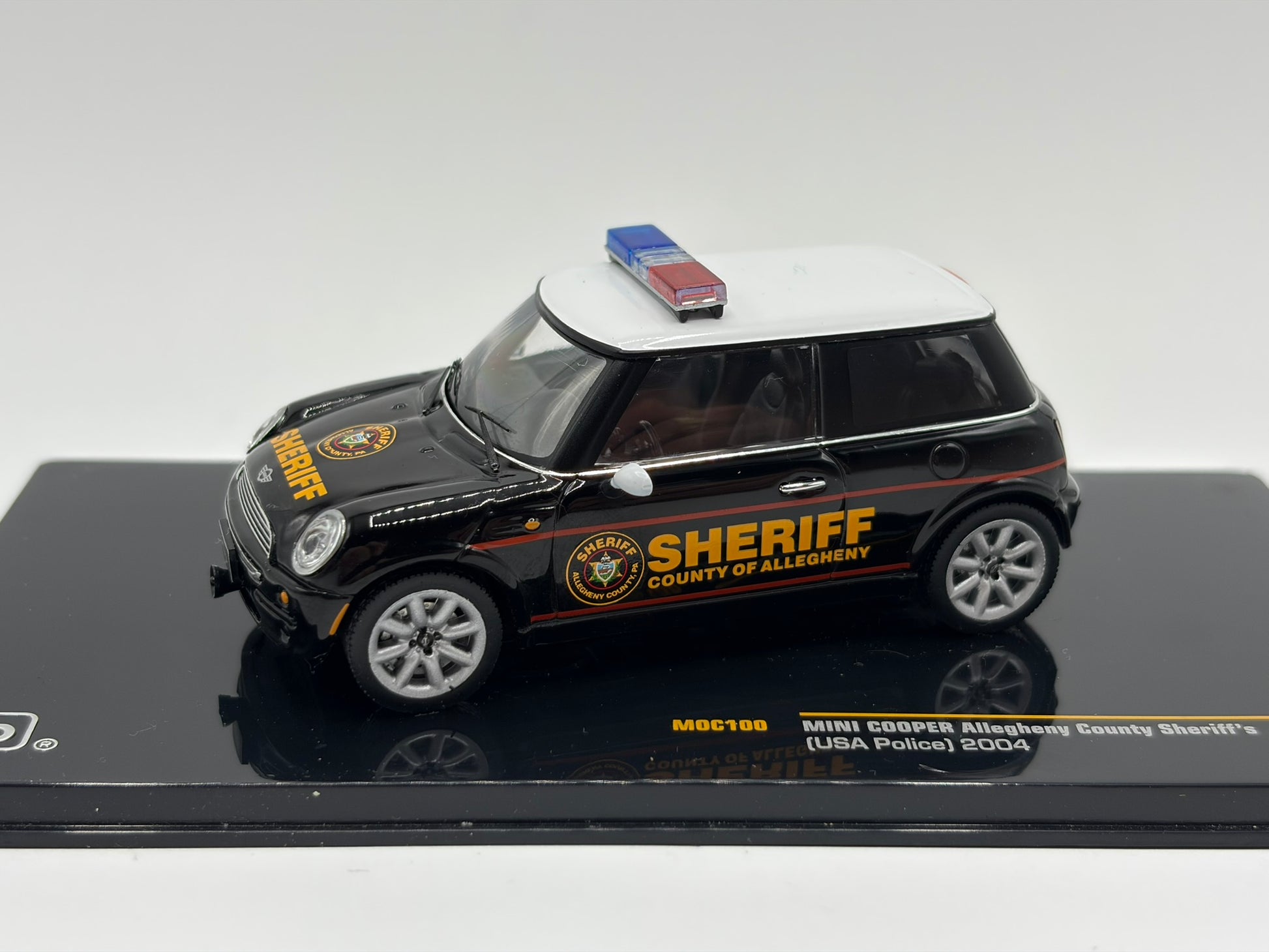 1/43 2004 Mini Cooper - Allegheny County Sheriff | Model Police Car
