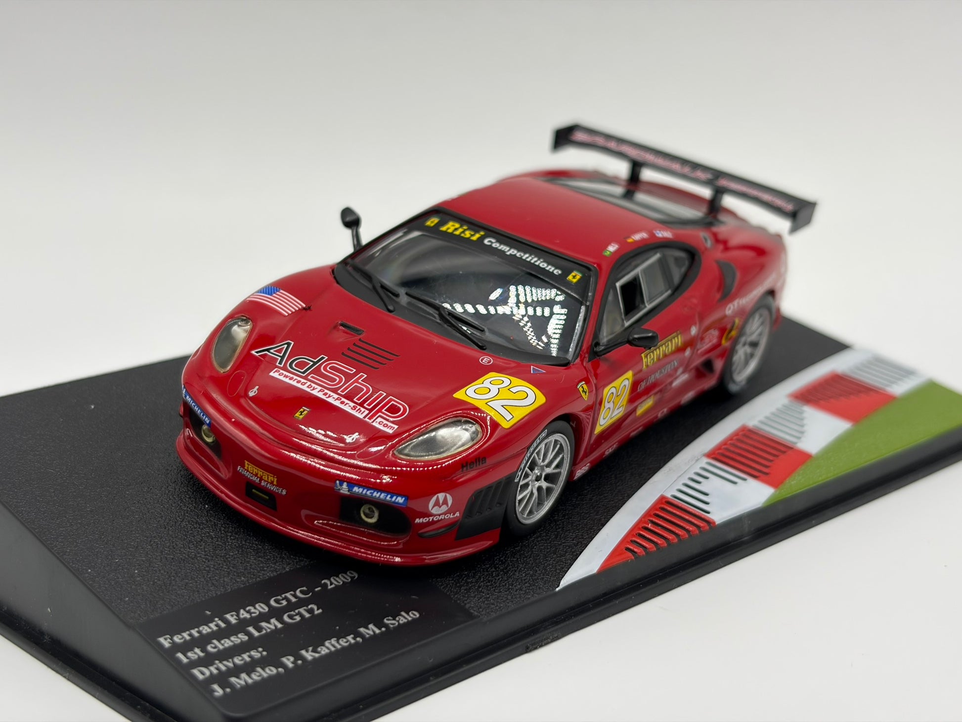 1/43 2009 Ferrari F430 GTC - Melo / Kaffer / Salo | Model Le Mans Car