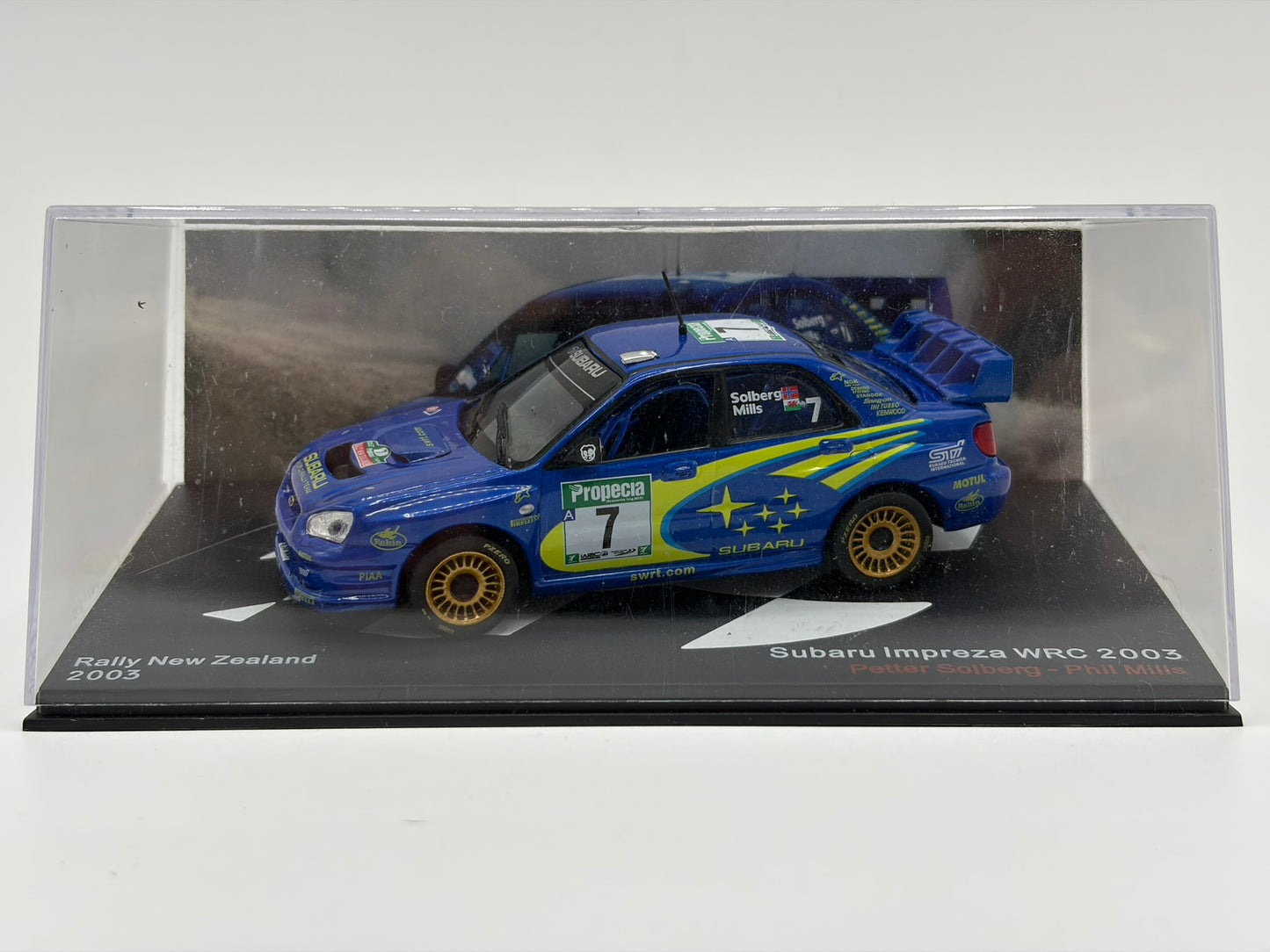 1/43 2003 Subaru Impreza WRC - Rally New Zealand - Solberg / Mills | Model Rally Car