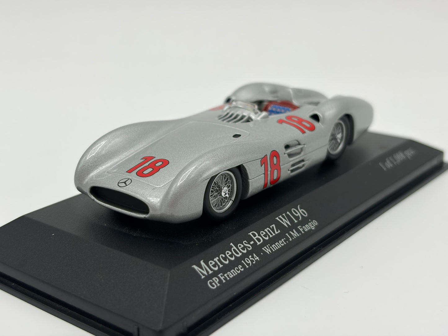 1/43 1954 Mercedes-Benz W196 - GP France - Fangio - Minichamps | Model Car