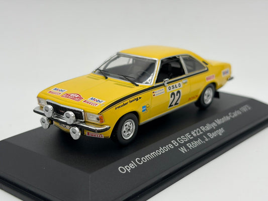 1/43 1973 Opel Commodore B GS/E - Monte Carlo Rally - Rohrl / Berger - CMR | Model Rally Car