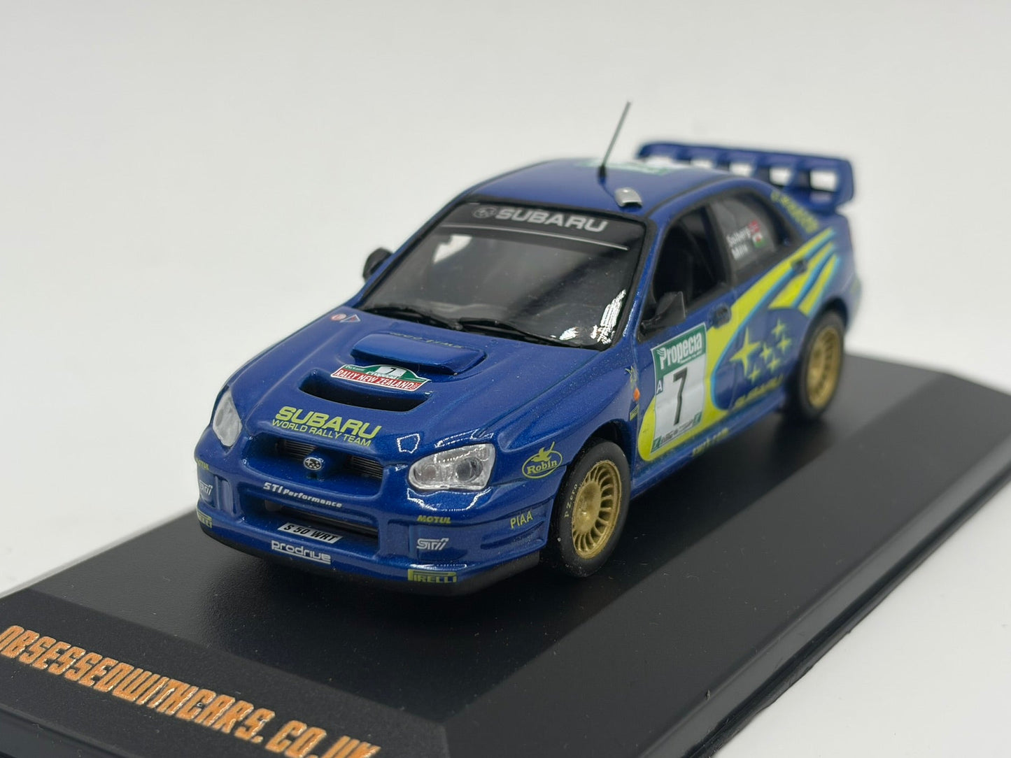 1/43 2003 Subaru Impreza WRC - New Zealand Rally - Solberg / Mills | Model Rally Car
