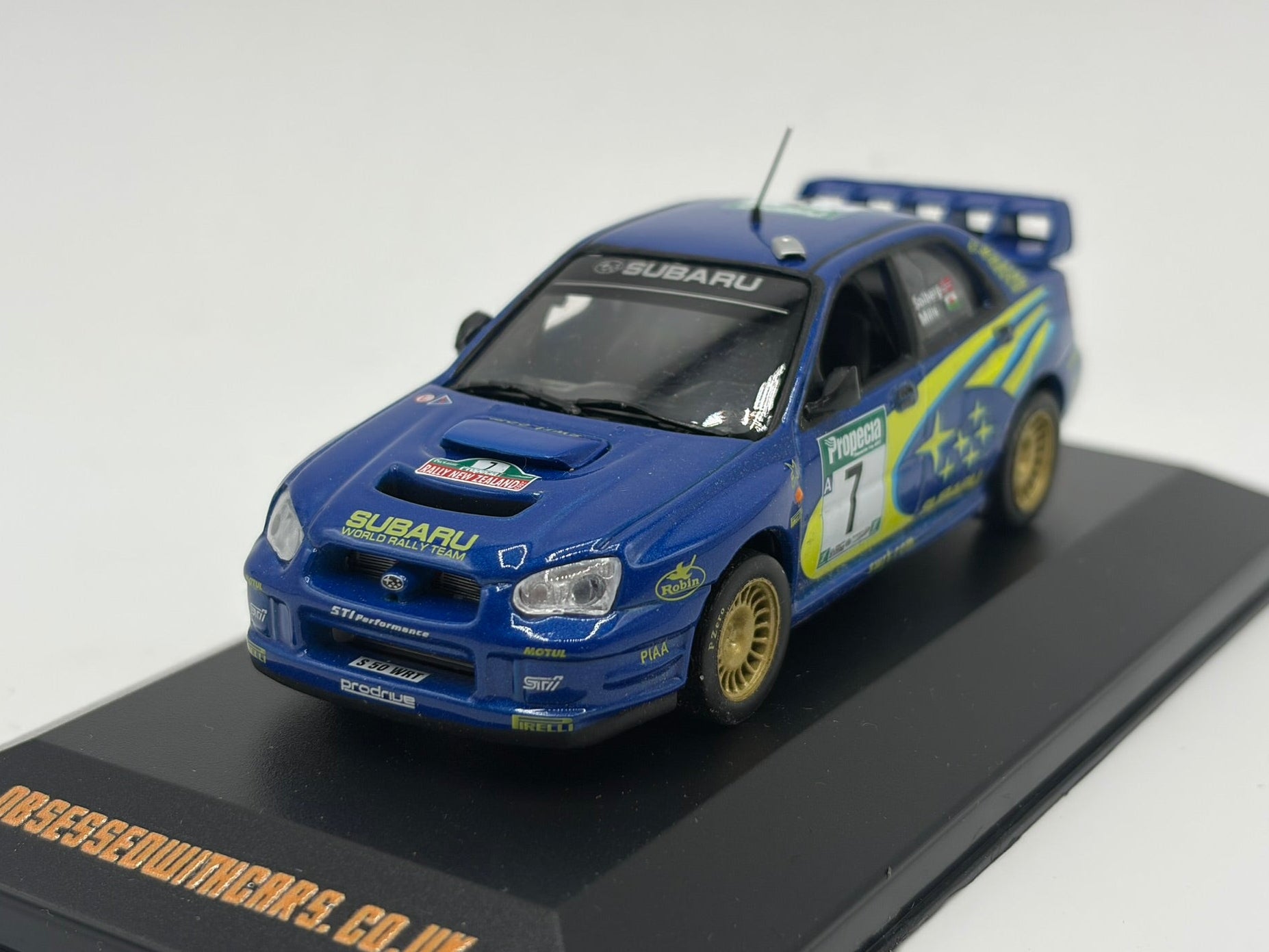 1/43 2003 Subaru Impreza WRC - New Zealand Rally - Solberg / Mills | Model Rally Car