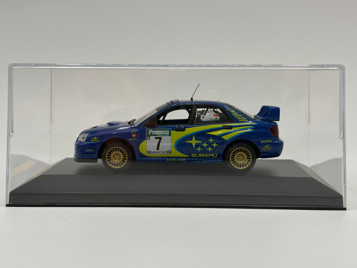 1/43 2003 Subaru Impreza WRC - New Zealand Rally - Solberg / Mills | Model Rally Car
