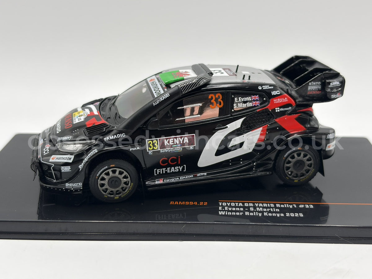 1/43 2025 Toyota GR Yaris Rally1 - Safari Rally - Evans / Martin | Model Rally Car