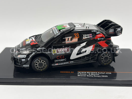 1/43 2025 Toyota GR Yaris Rally1 - Safari Rally - Evans / Martin | Model Rally Car