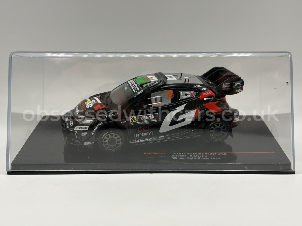 1/43 2025 Toyota GR Yaris Rally1 - Safari Rally - Evans / Martin | Model Rally Car