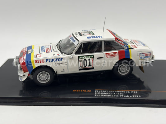 1/43 1978 Peugeot 504 Coupe V6 - Rallye Cote d'Ivoire - Makinen / Todt | Model Rally Car