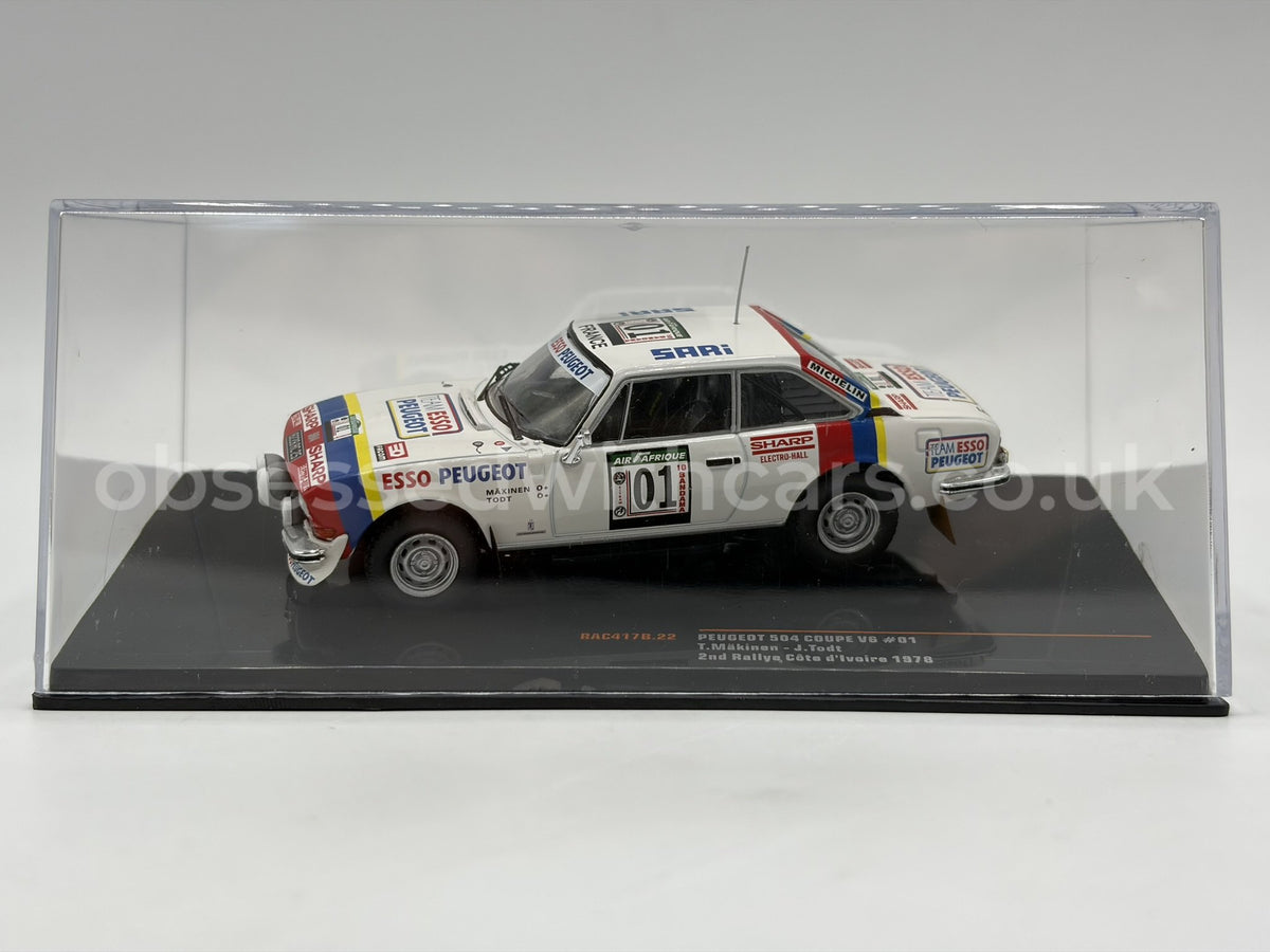1/43 1978 Peugeot 504 Coupe V6 - Rallye Cote d'Ivoire - Makinen / Todt | Model Rally Car