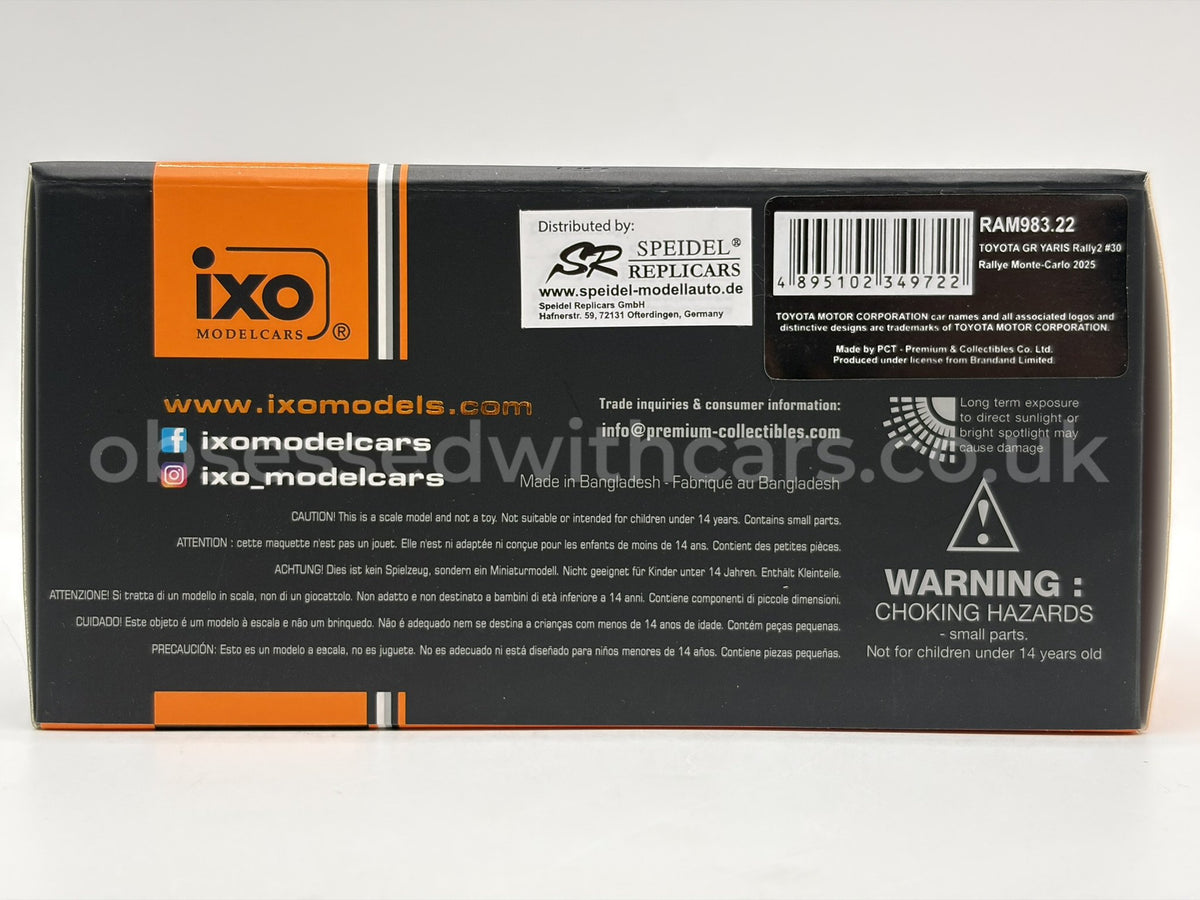 1/43 2025 Toyota GR Yaris Rally2 - Rallye Monte Carlo - Yamamoto / Fulton | Model Rally Car