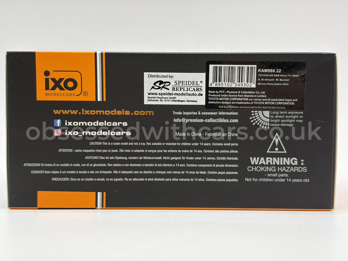 1/43 2023 Toyota GR DKR Hilux T1+ - Dakar Rally - Al-Attiyah / Baumel | Model Rally Car