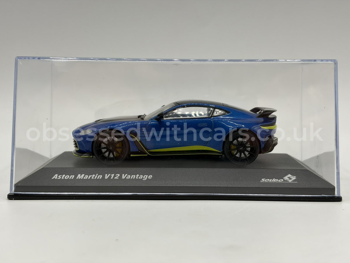1/43 2023 Aston Martin V12 Vantage - Blue - Solido | Model Car