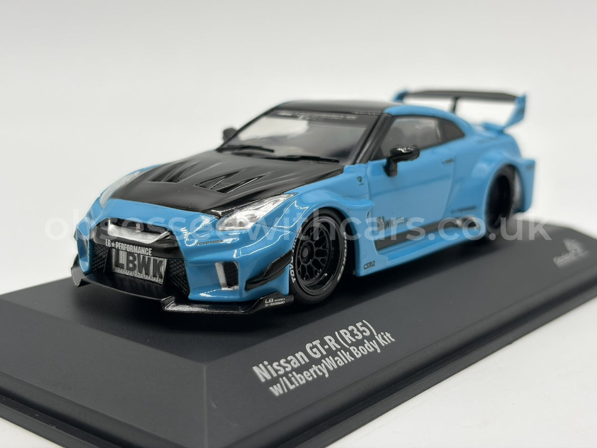 1/43 2019 Nissan GTR (R35) LBWK Silhouette - Blue - Solido | Model Car