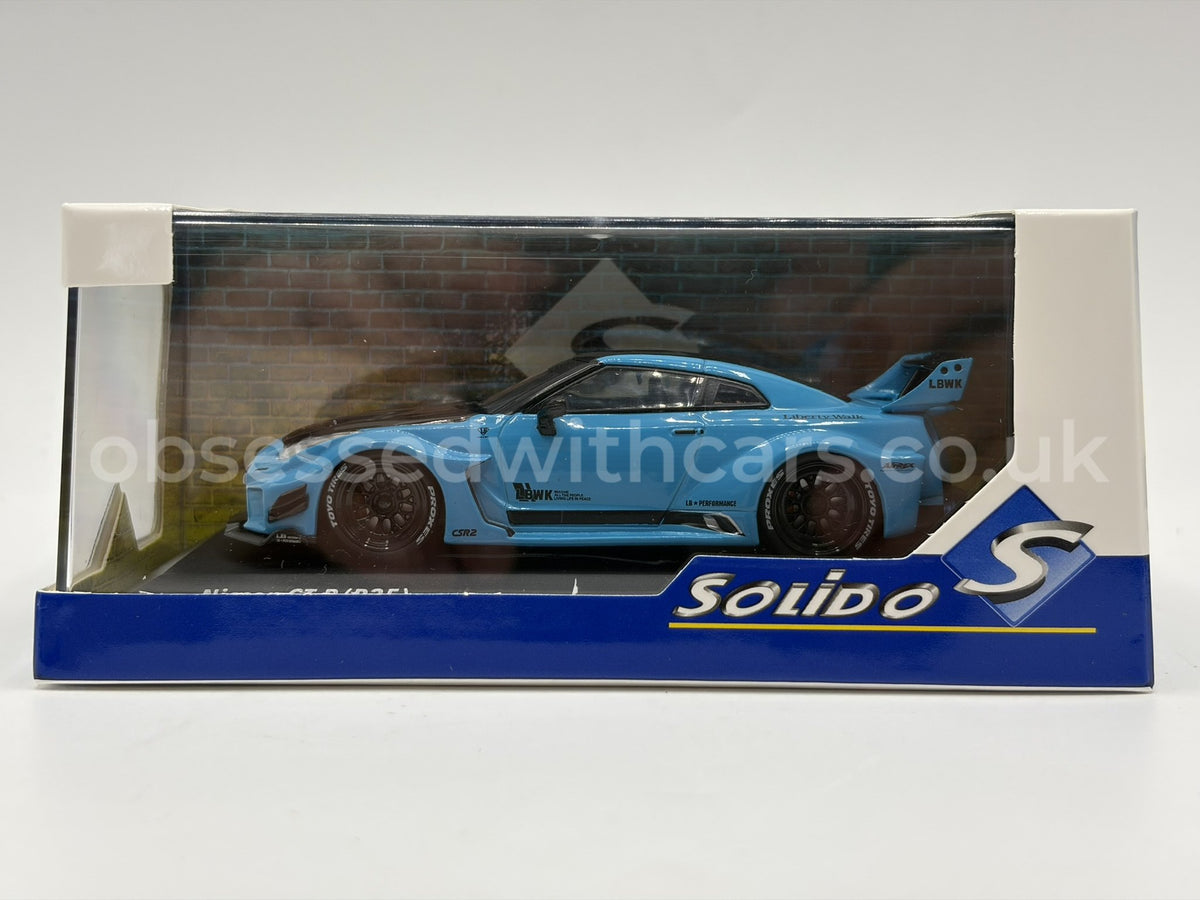 1/43 2019 Nissan GTR (R35) LBWK Silhouette - Blue - Solido | Model Car