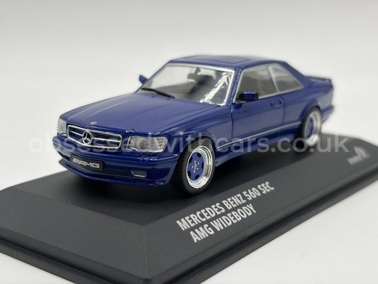 1/43 1990 Mercedes 560 SEC AMG Widebody - Linarite Blue Pearl - Solido | Model Car