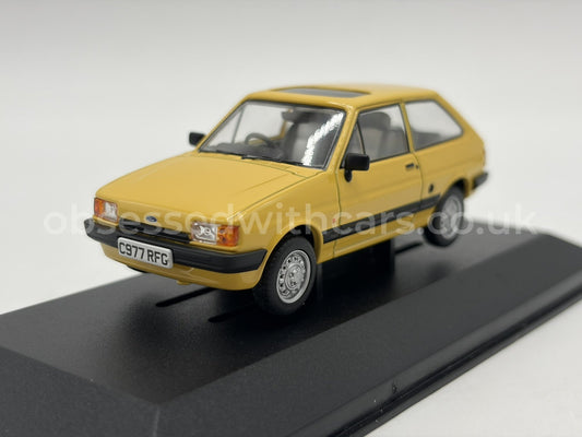 1/43 1985 Ford Fiesta Mk2 1.1L - Citrine Yellow - Corgi Vanguards | Model Car
