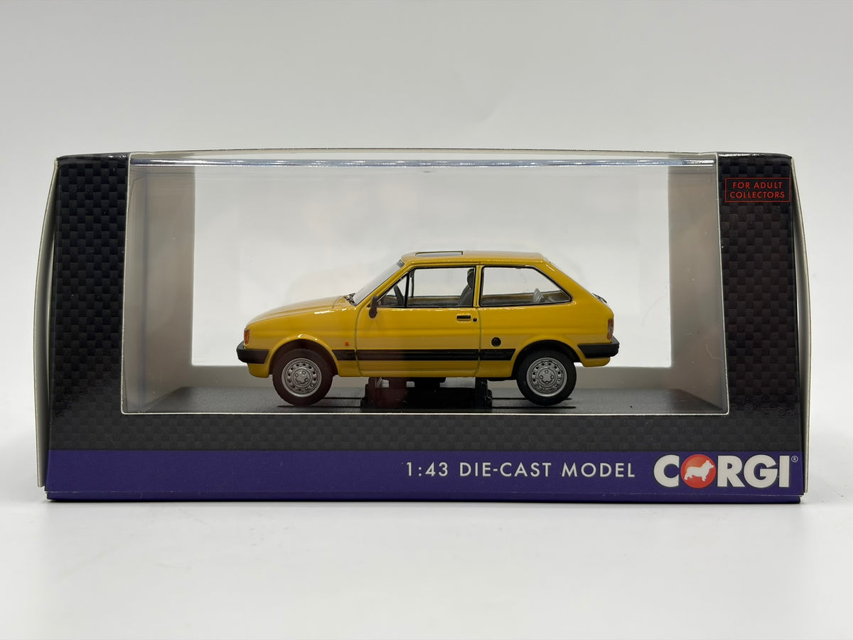 1/43 1985 Ford Fiesta Mk2 1.1L - Citrine Yellow - Corgi Vanguards | Model Car