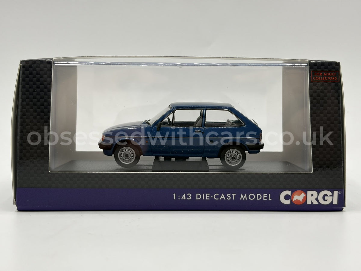 1/43 1987 Ford Fiesta Mk2 1.1 Popular Plus - Maritime Blue - Corgi Vanguards | Model Car