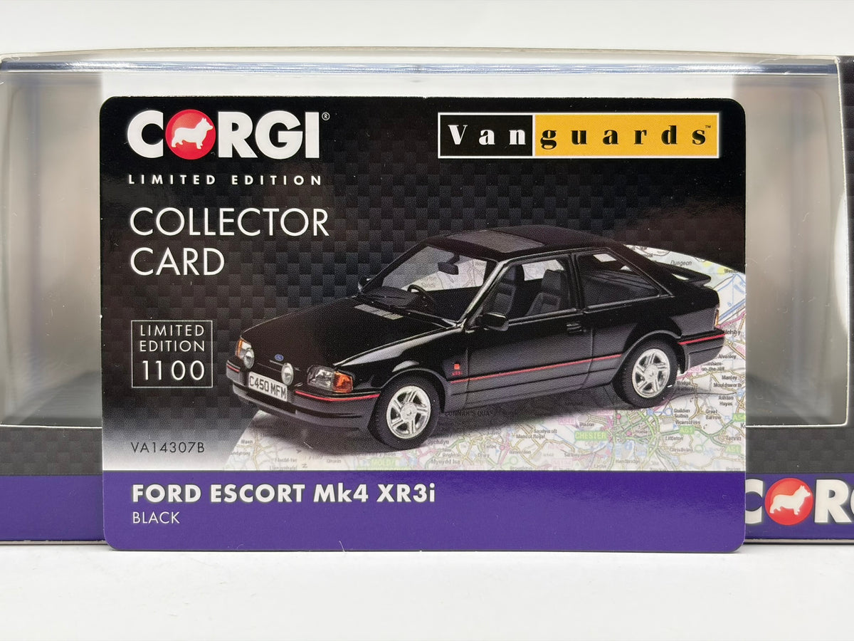 1/43 1985 Ford Escort Mk4 XR3i - Black - Corgi Vanguards | Model Car