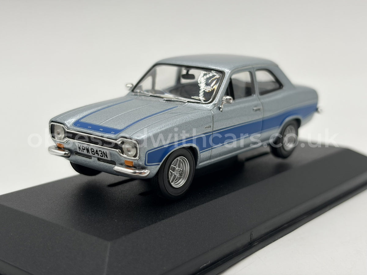 1/43 1975 Ford Escort Mk1 RS2000 - Stardust Silver - Corgi Vanguards | Model Car