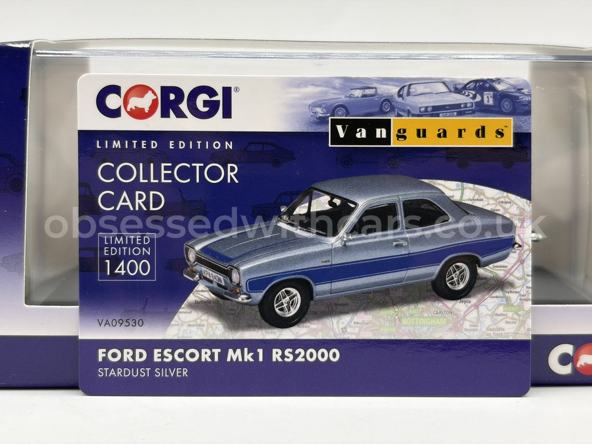 1/43 1975 Ford Escort Mk1 RS2000 - Stardust Silver - Corgi Vanguards | Model Car