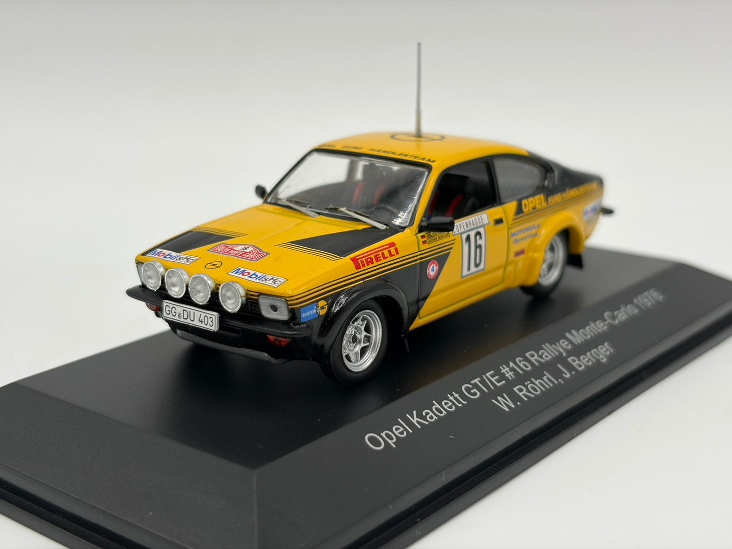 1/43 1976 Opel Kadett GT/E - Monte Carlo Rally - Rohrl / Berger - CMR | Model Rally Car