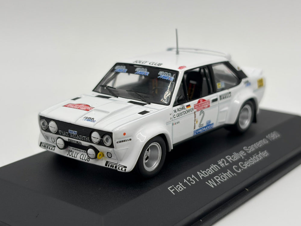 1/43 1980 Fiat 131 Abarth - Rallye Sanremo - Rohrl / Geistdorfer - CMR | Model Rally Car