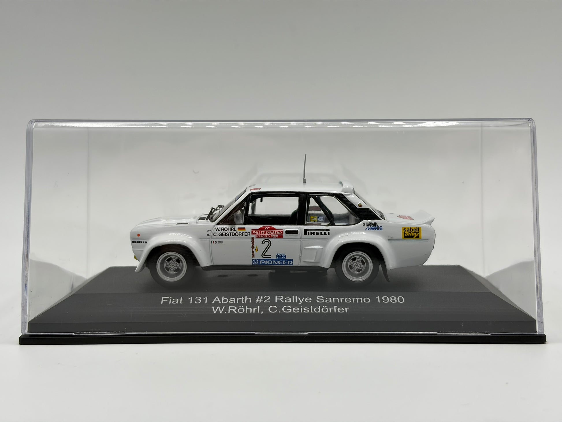 1/43 1980 Fiat 131 Abarth - Rallye Sanremo - Rohrl / Geistdorfer - CMR | Model Rally Car
