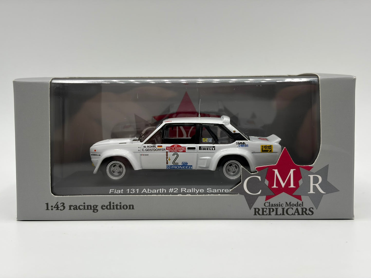 1/43 1980 Fiat 131 Abarth - Rallye Sanremo - Rohrl / Geistdorfer - CMR | Model Rally Car