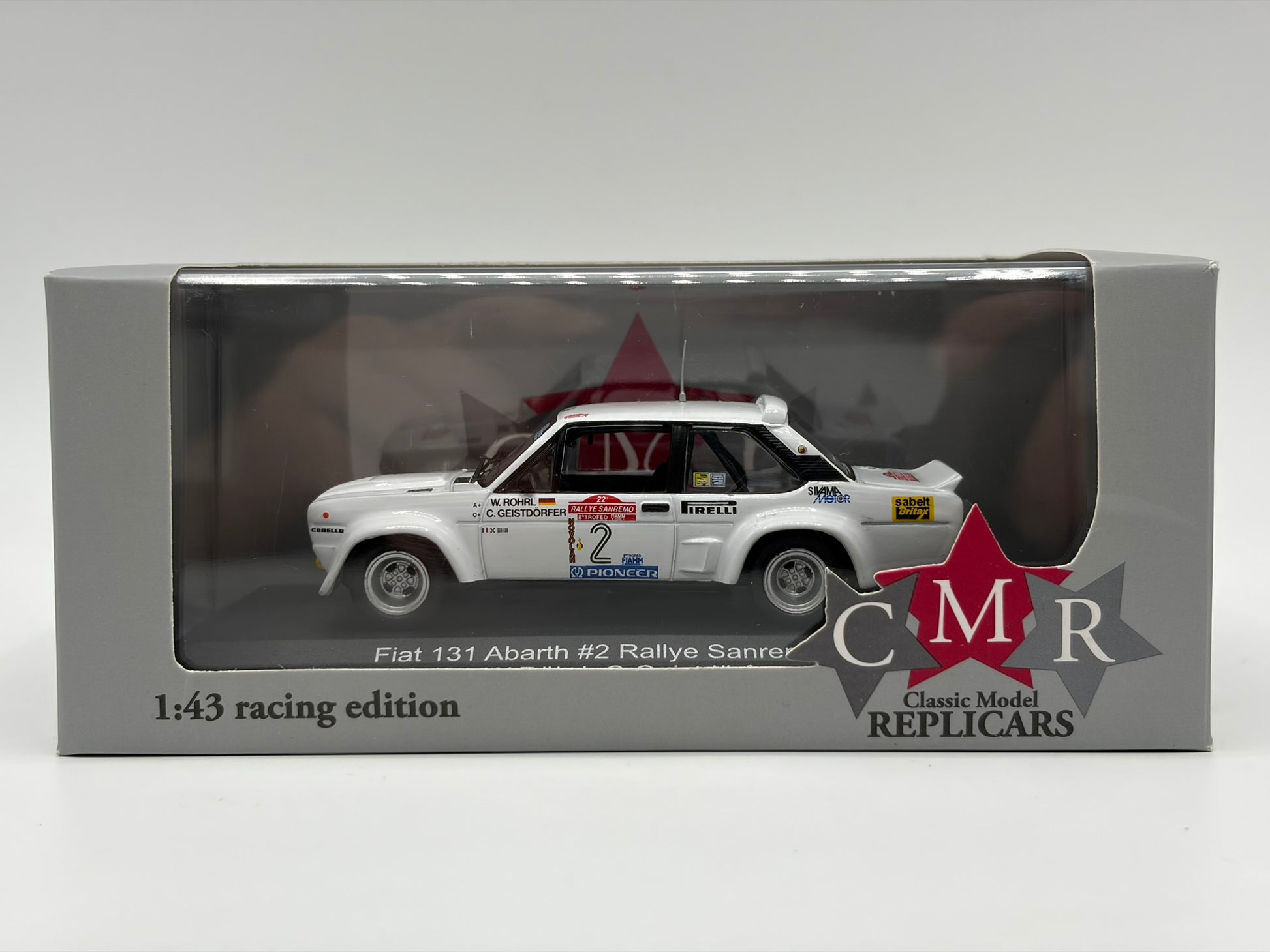 1/43 1980 Fiat 131 Abarth - Rallye Sanremo - Rohrl / Geistdorfer - CMR | Model Rally Car