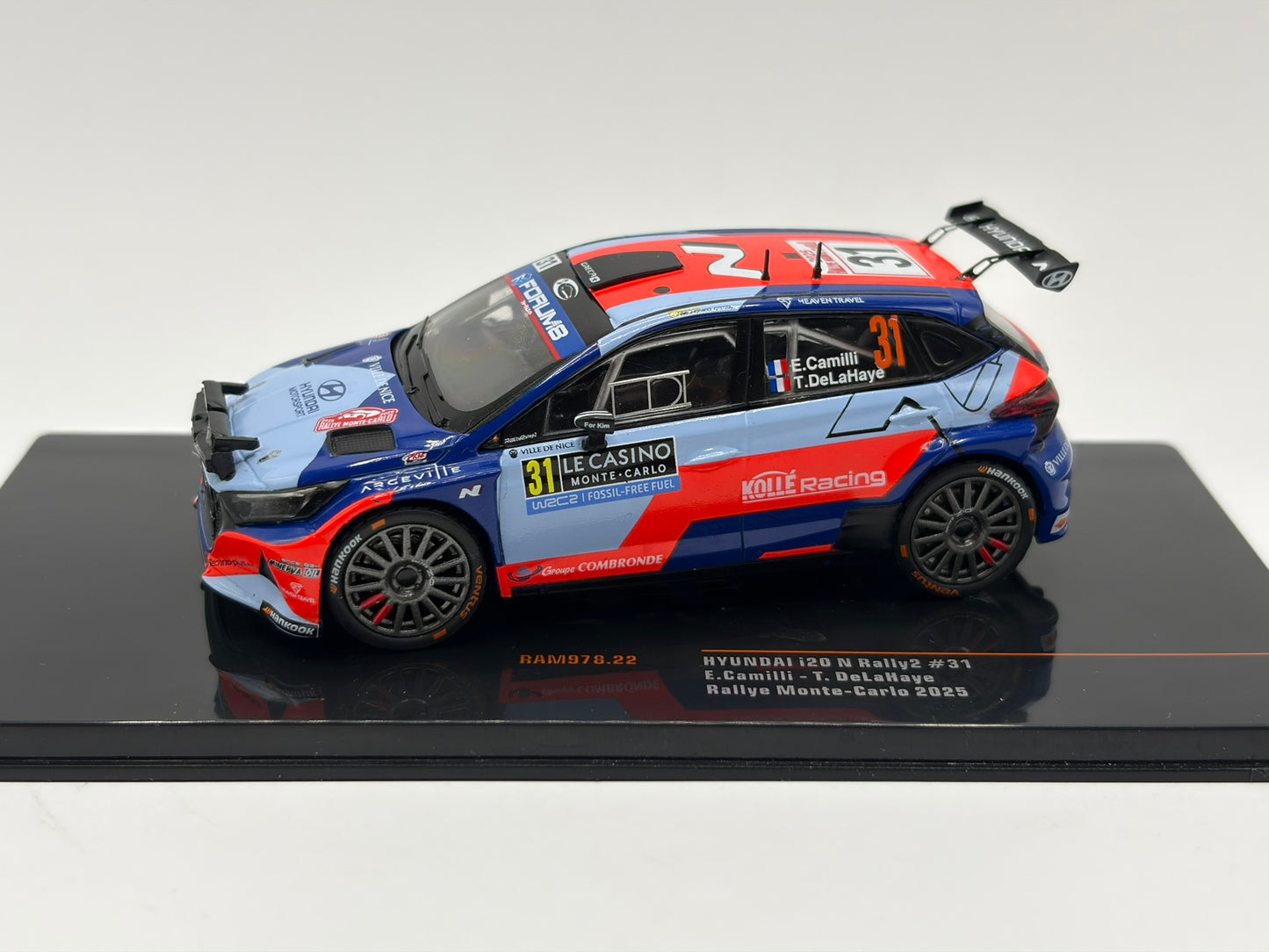 1/43 2025 Hyundai i20N Rally2 - Monte Carlo Rally - Camilli / de la Haye | Model Rally Car