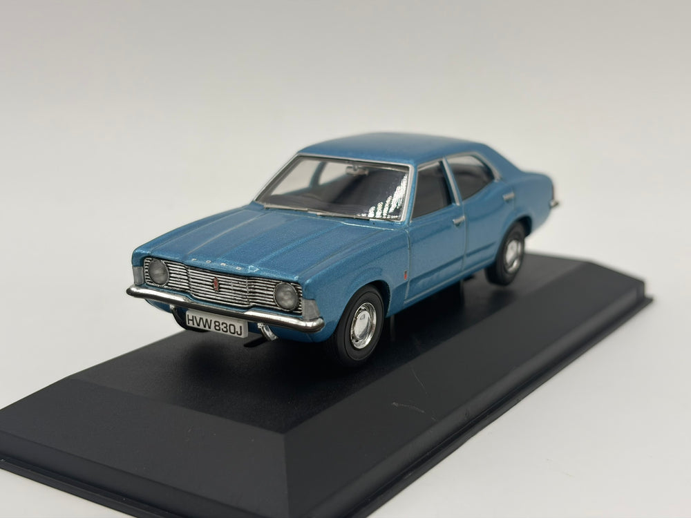 1/43 1970 Ford Cortina Mk3 - Sapphire Blue | Corgi Vanguards | Model Car