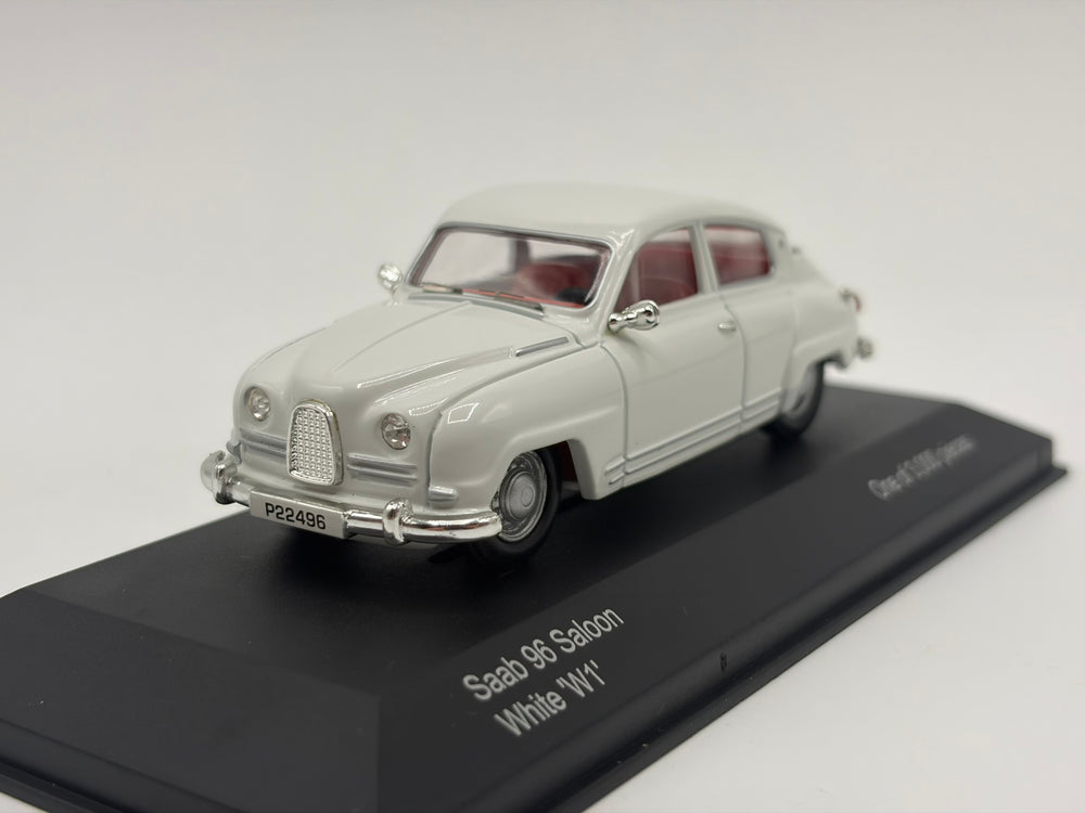 1/43 1964 Saab 96 - White 'W1' | Corgi Vanguards | Model Car