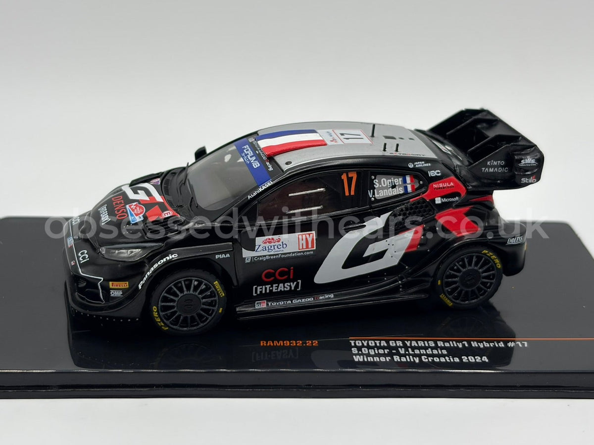 1/43 2024 Toyota Yaris WRC - Rally Croatia - Ogier / Landais | Model Rally Car