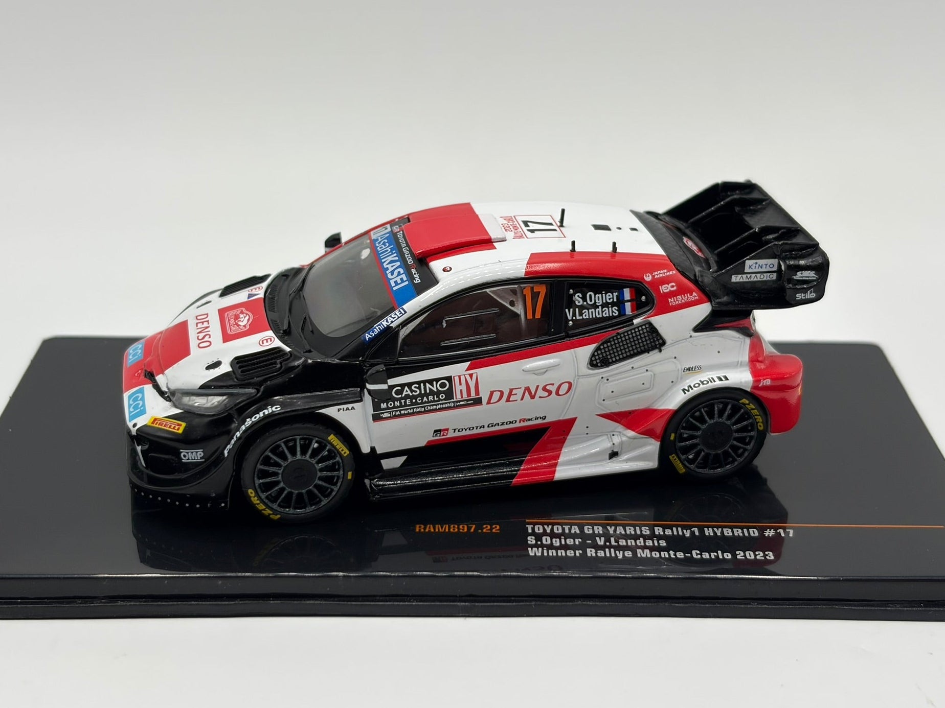1/43 2023 Toyota GR Yaris - Rally Monte Carlo - Ogier / Landais | Model Rally Car