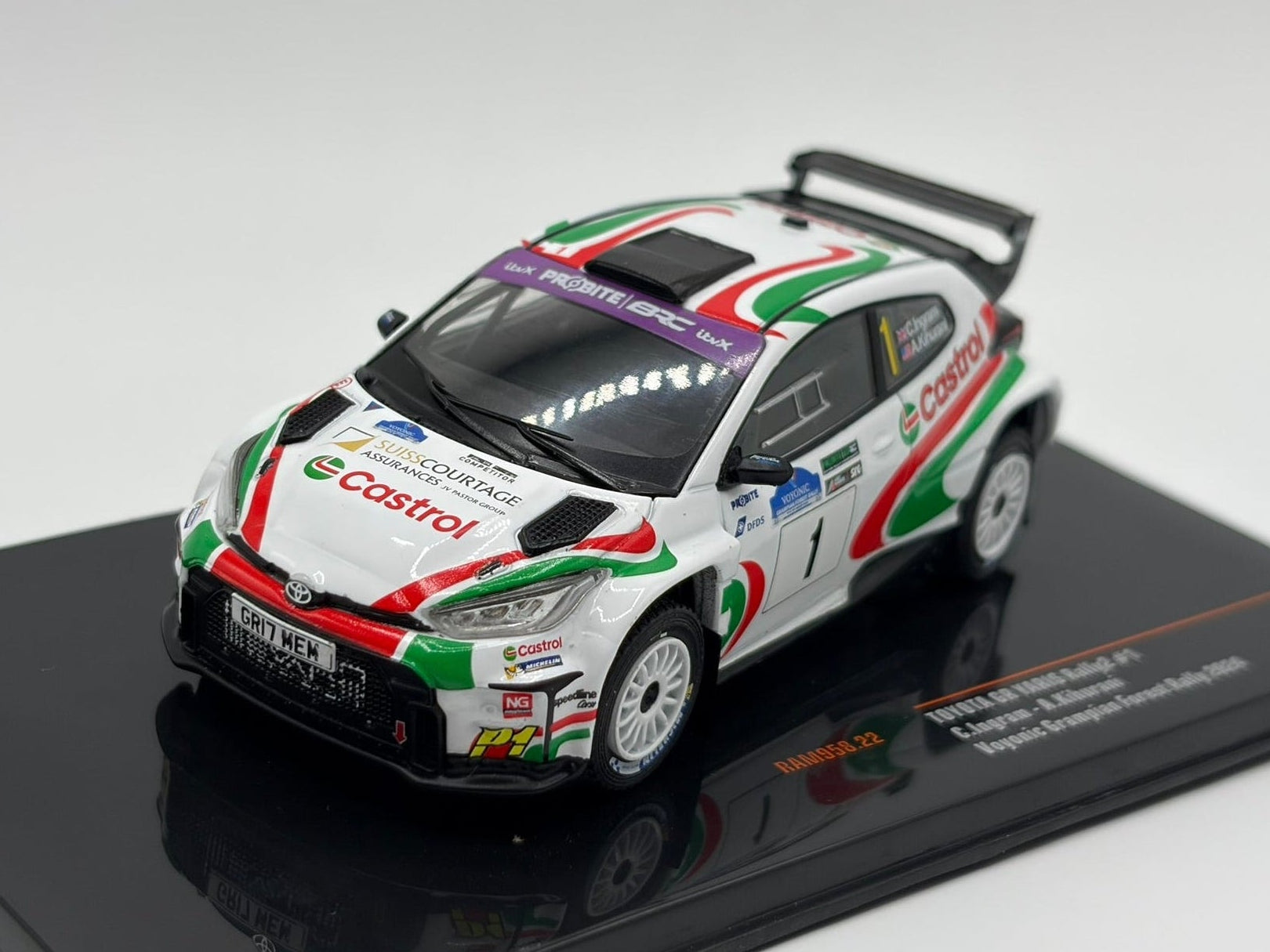 1/43 2024 Toyota Yaris Rally2 - Voyonic Grampian Forest Rally - Ingram / Kihurani | Model Rally Car