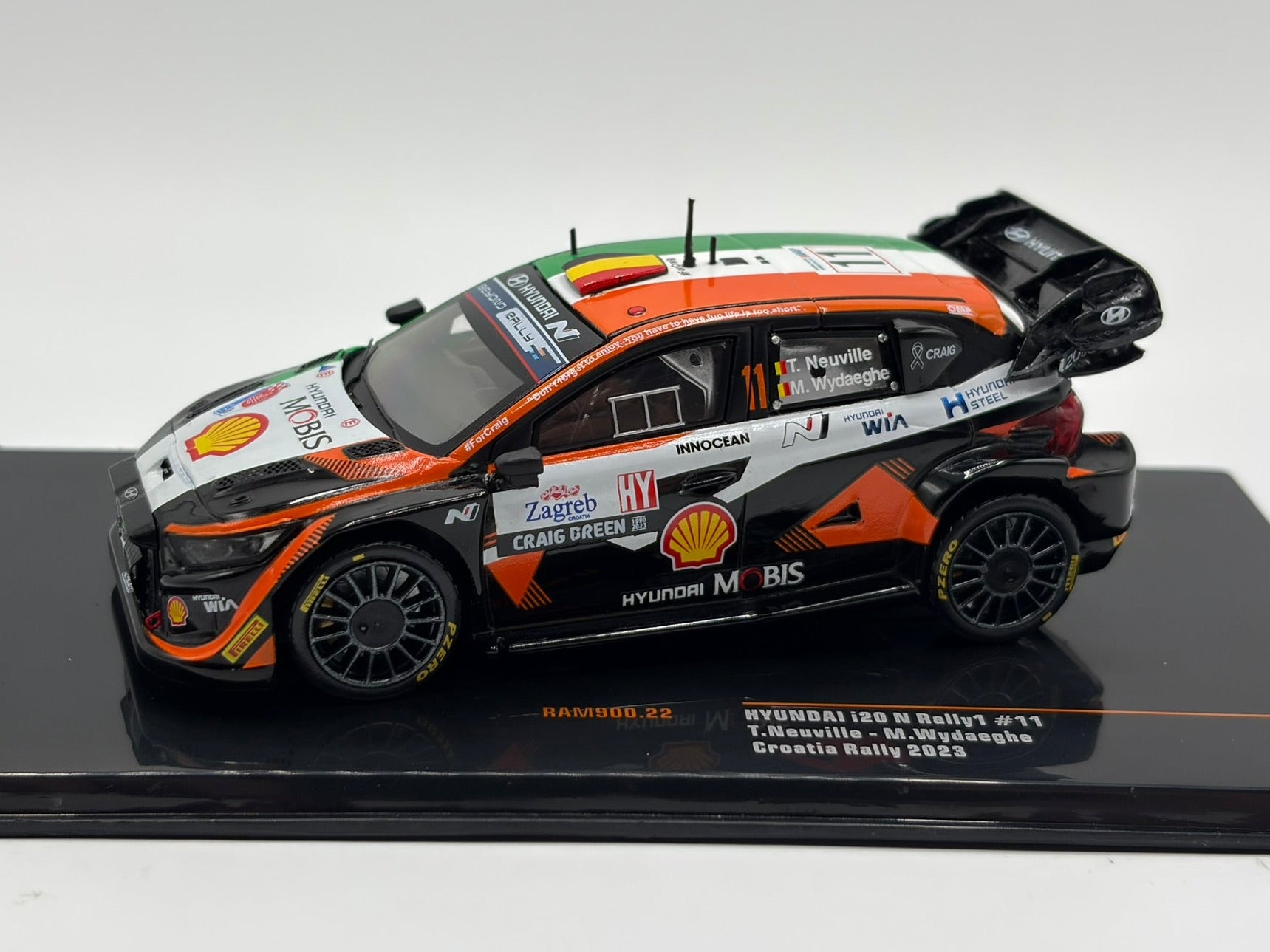 1/43 2023 Hyundai i20 WRC - Rally Croatia - Neuville / Wydaeghe | Model Rally Car