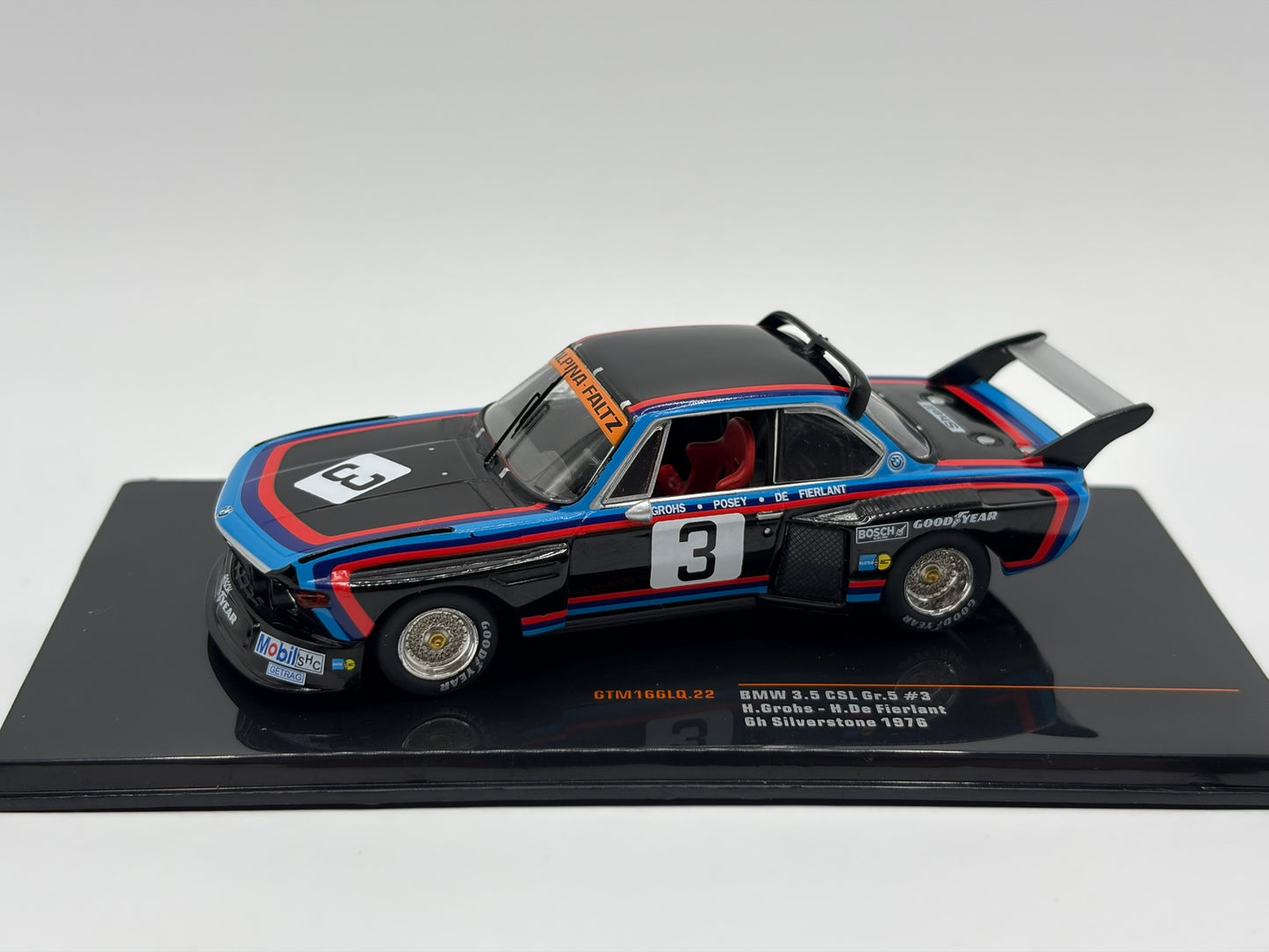 1/43 1976 BMW 3.5 CSL - 6h Silverstone - Grohs / de Fierlant | Model Car